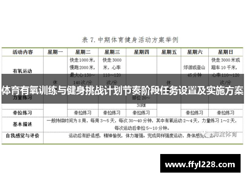 体育有氧训练与健身挑战计划节奏阶段任务设置及实施方案