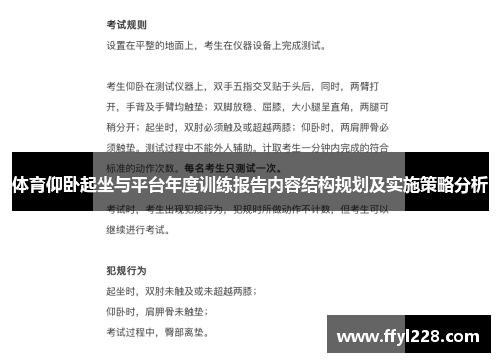 体育仰卧起坐与平台年度训练报告内容结构规划及实施策略分析